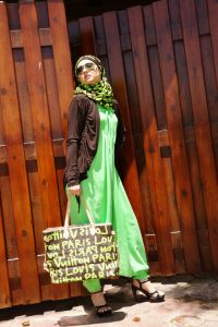 ملابس محجبات لربيع 2014 لون اخضر